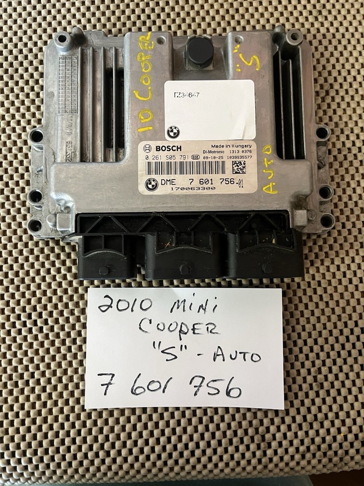 2010 Mini Cooper S AT ECU 7601756 ECM PCM Engine Control Module