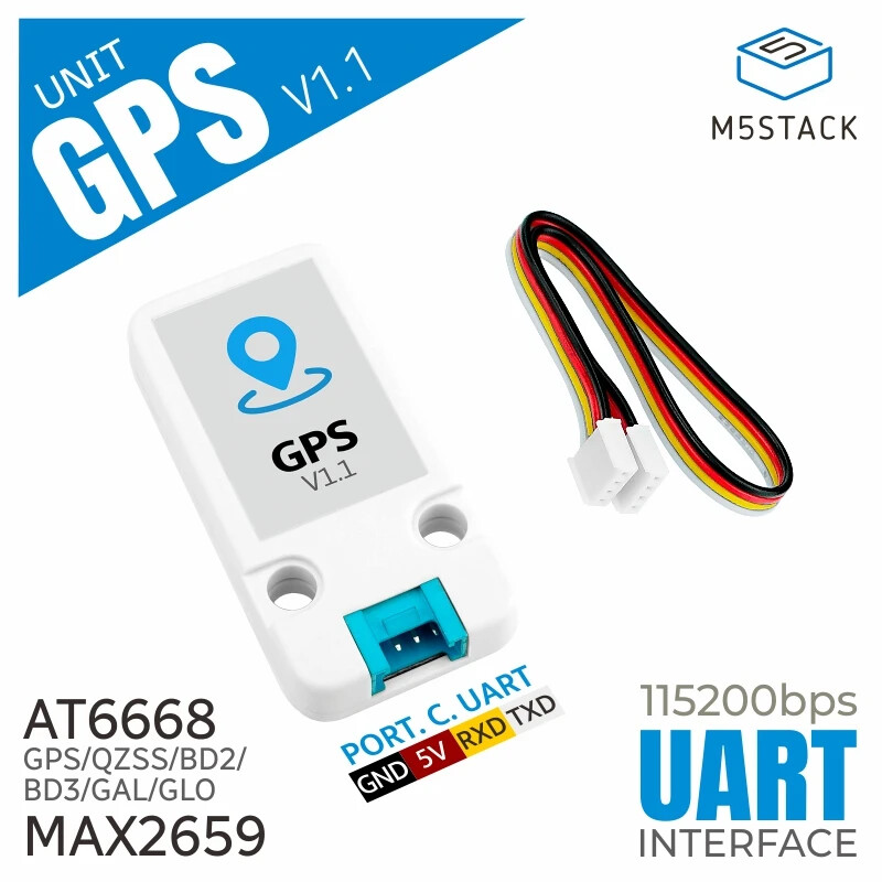 M5Stack GPS/BDS High Precision GPS Positioning Unit GNSS Signal Reception AT6668