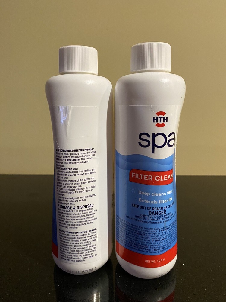 (2) HTH Spa Pool Filter Cleaner 16oz ~ New