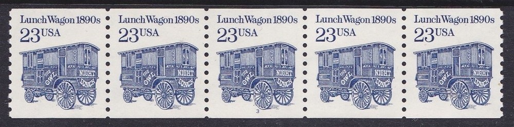 PNC5 23c Lunch Wagon 3 Solid Tag Dull Gum US 2464 MNH V-VF