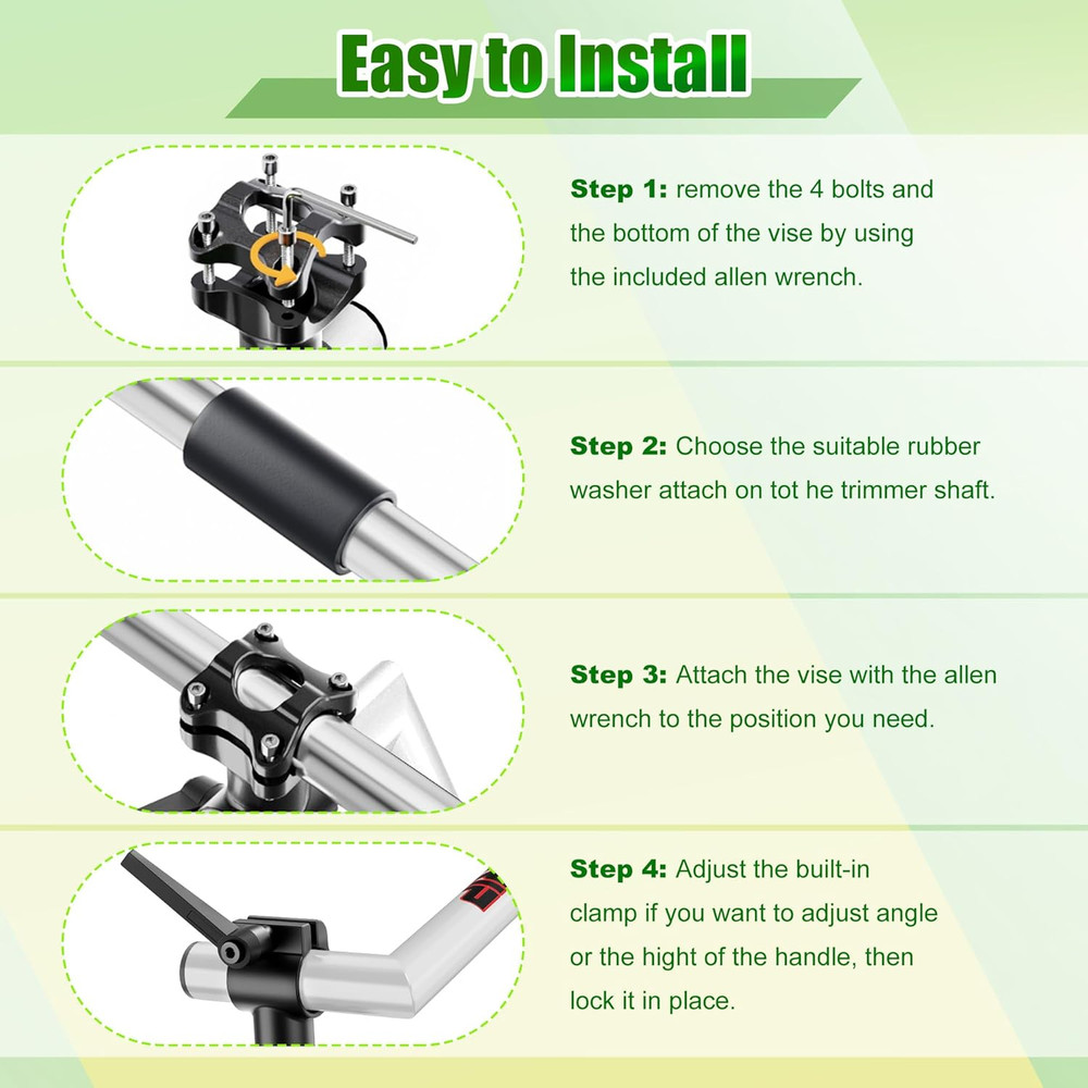 Upgraded Ergonomic Trimmer Grip, String Trimmer Handle, with Trimmer Shoulder Ha