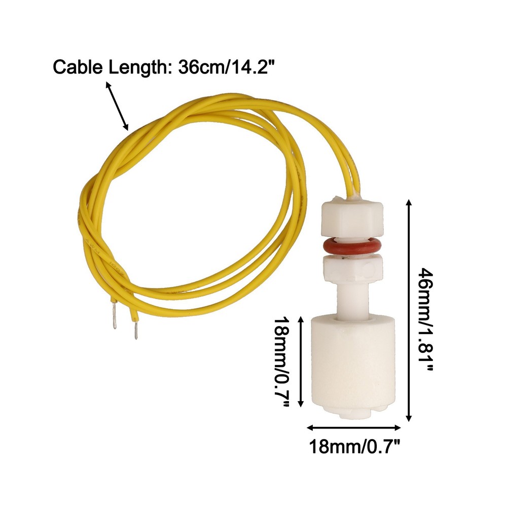 PP Float Switch Pair M8 46mm for Precise for Tank Water Level Detection