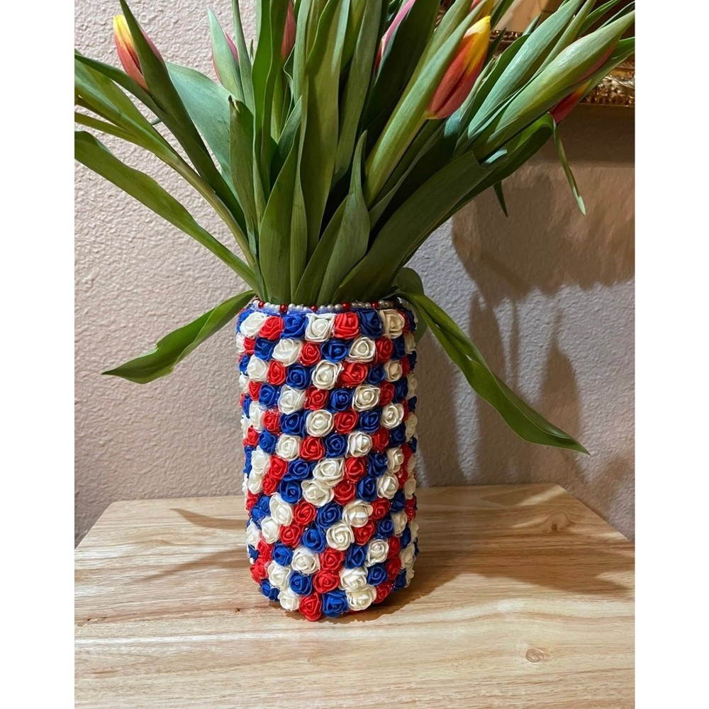 Handmade Vase From Foam Roses