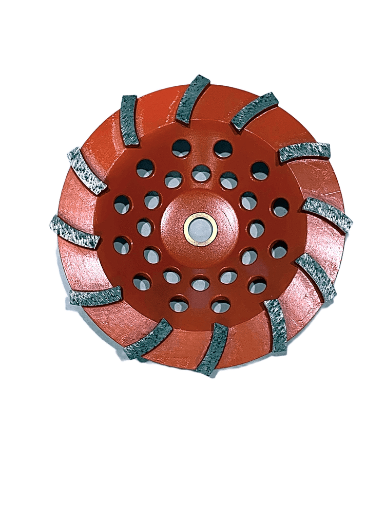 7" Grinding Wheel Disc For Concrete Stone Grinders 12 Diamond Segment 7/8" Arbor