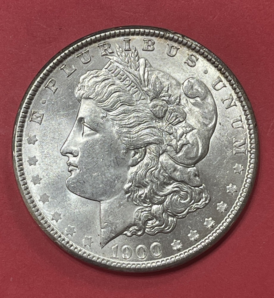 1900 P Morgan Silver Dollar, Choice to Gem Uncirculated