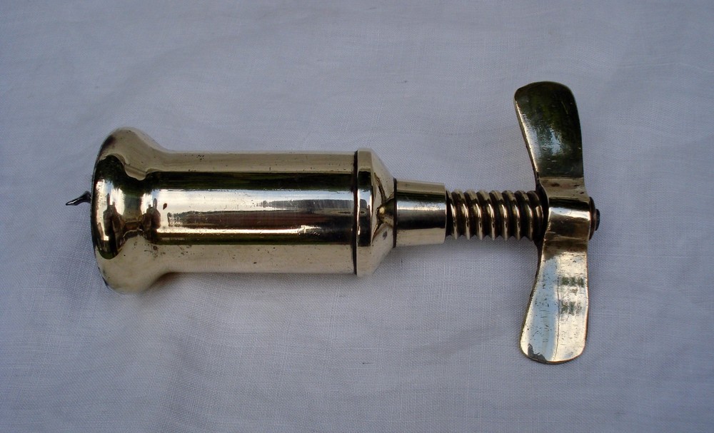 antique corkscrew bronze barrel