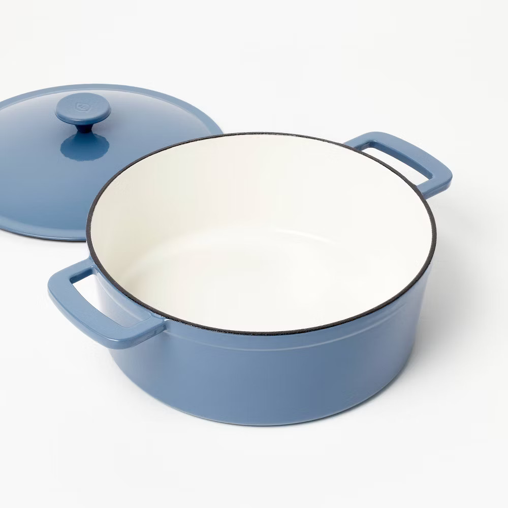 5.5qt Enamel Dutch Oven Blue - Figmint