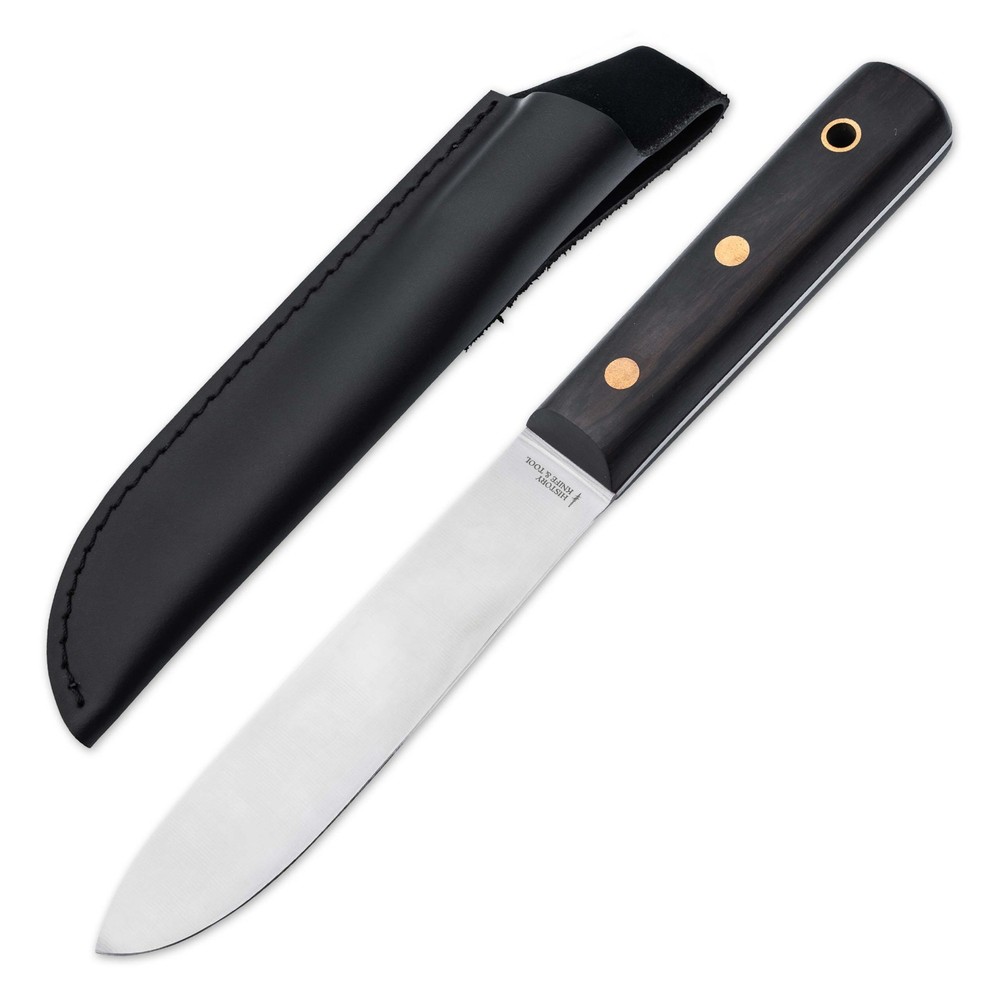 HISTORY KNIFE & TOOL Sailor´s Knife Fixed Blade 4116 Ebony Handle Sheath 02HY005