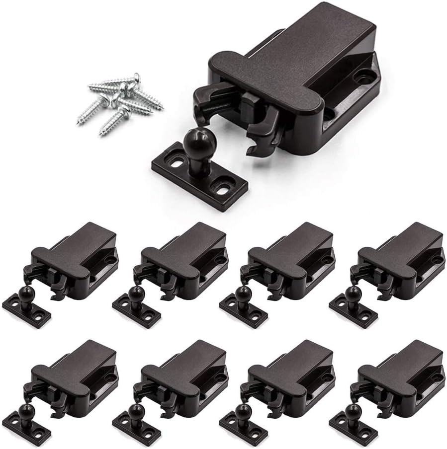 8 Pack Push Latch，Touch Latch Safe Push Latch，Rebound Self-Locking Device，Open C