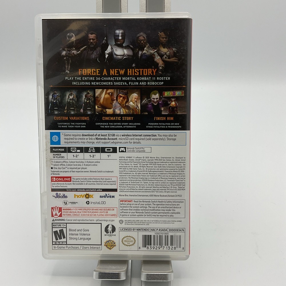 Mortal Kombat 11: Aftermath Collection - Nintendo Switch (CASE ONLY) Codes Used