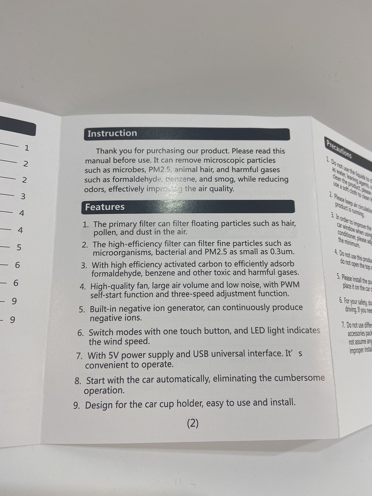 Aolon Car air purifiers 2pk