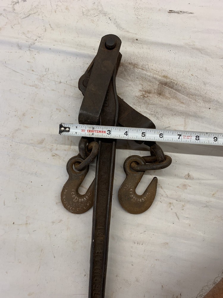 Durbin Delta Regular No. 1 Chain/Load Binder With Two 1/2” Red Grab Hooks