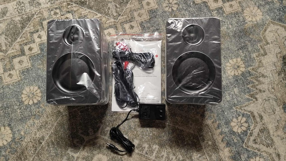 Computer Speakers for Desktop PC, Active Bookshelf Speaker with 3'’ Carbon Fi...