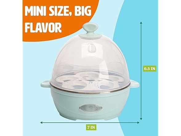Tasty Mini Rapid Egg Cooker Aqua 5 Eggs