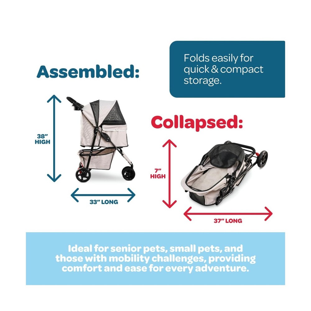 Carlson Pet Products Stroller, Includes 360 Degree Front Wheel Swiv... Fast Ship