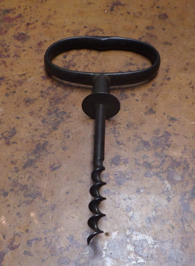 Antique Iron Corkscrew AB