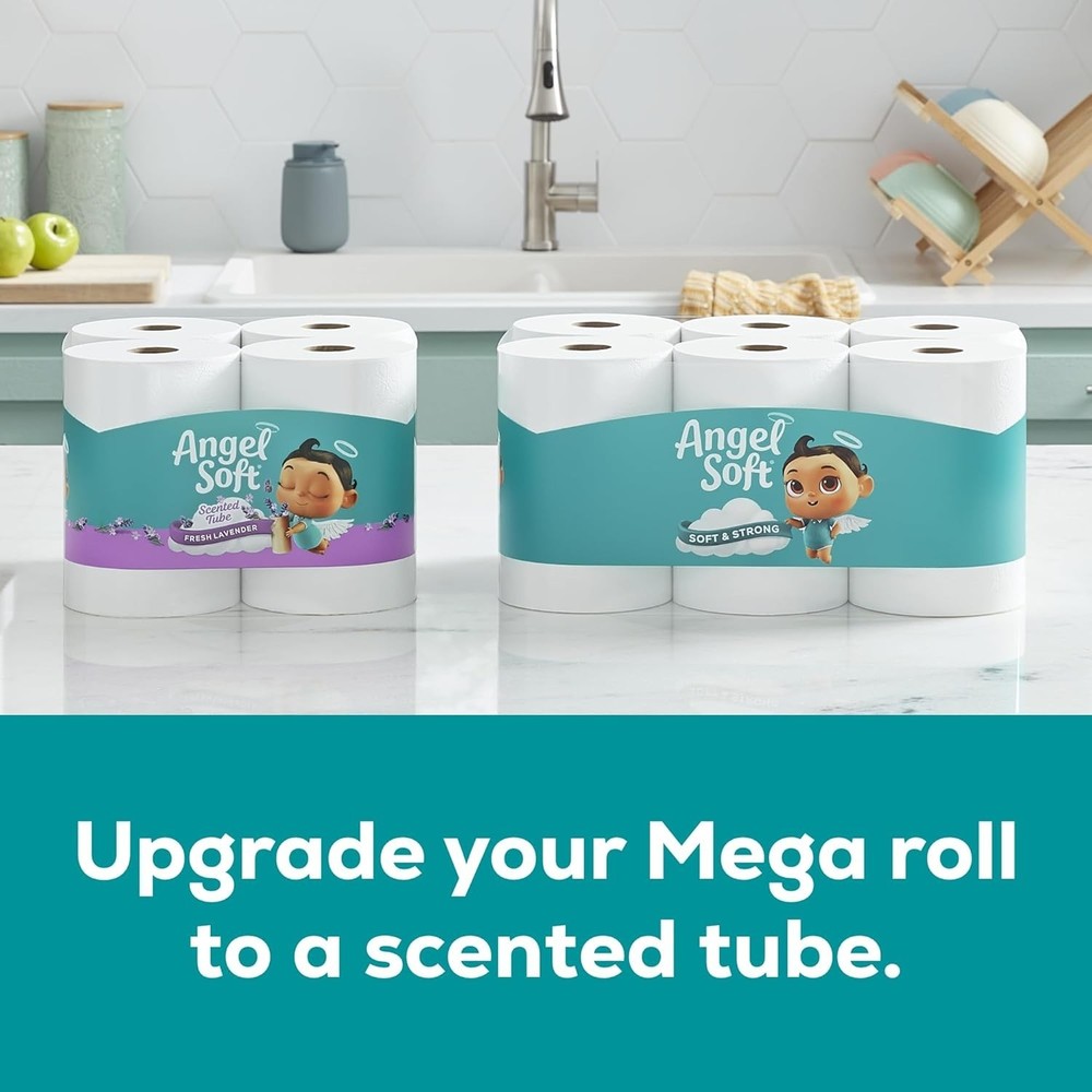 Value Pack Soft Toilet Paper - 4 Mega Rolls, 320 Sheets, Unscented Comfort