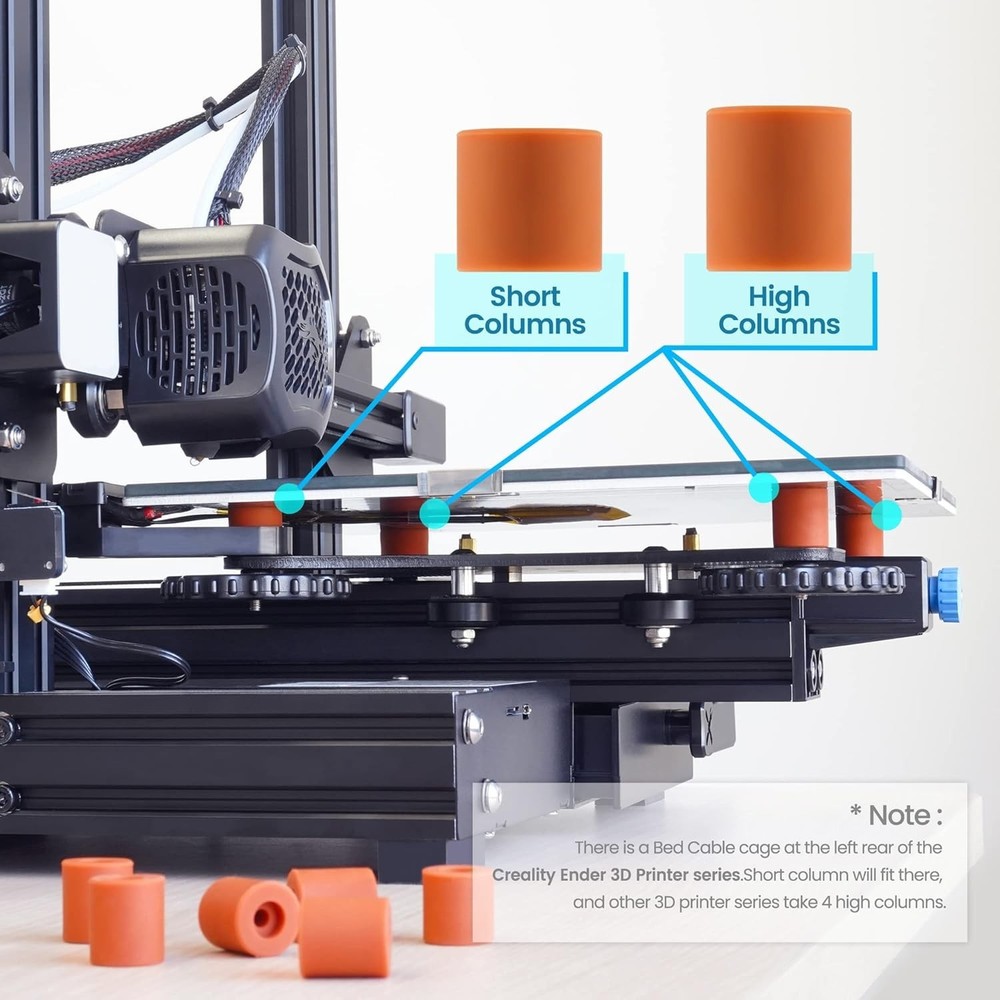 3D Printer Leveling Parts: 8-Pack Silicone Mounts for Precision Stability