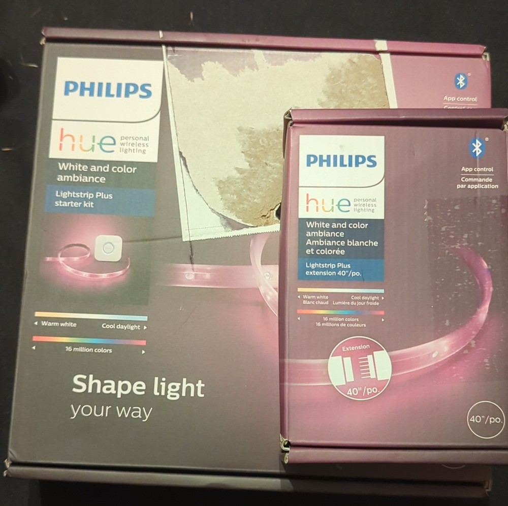 6ft Philips Hue Smart Light Strip Multicolor with extension added