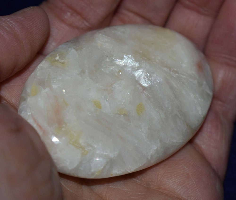 Stilbite with Heulandite Soap-Shaped Palm Stone #8