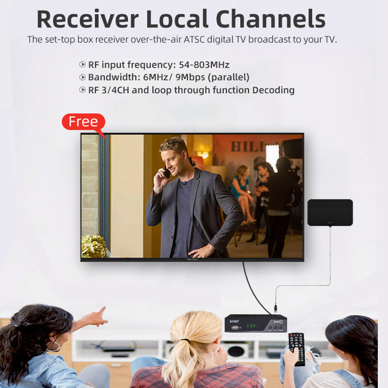 North America Digital Converter Box ATSC Tuner Tv Receiver Decoder Set Top Box