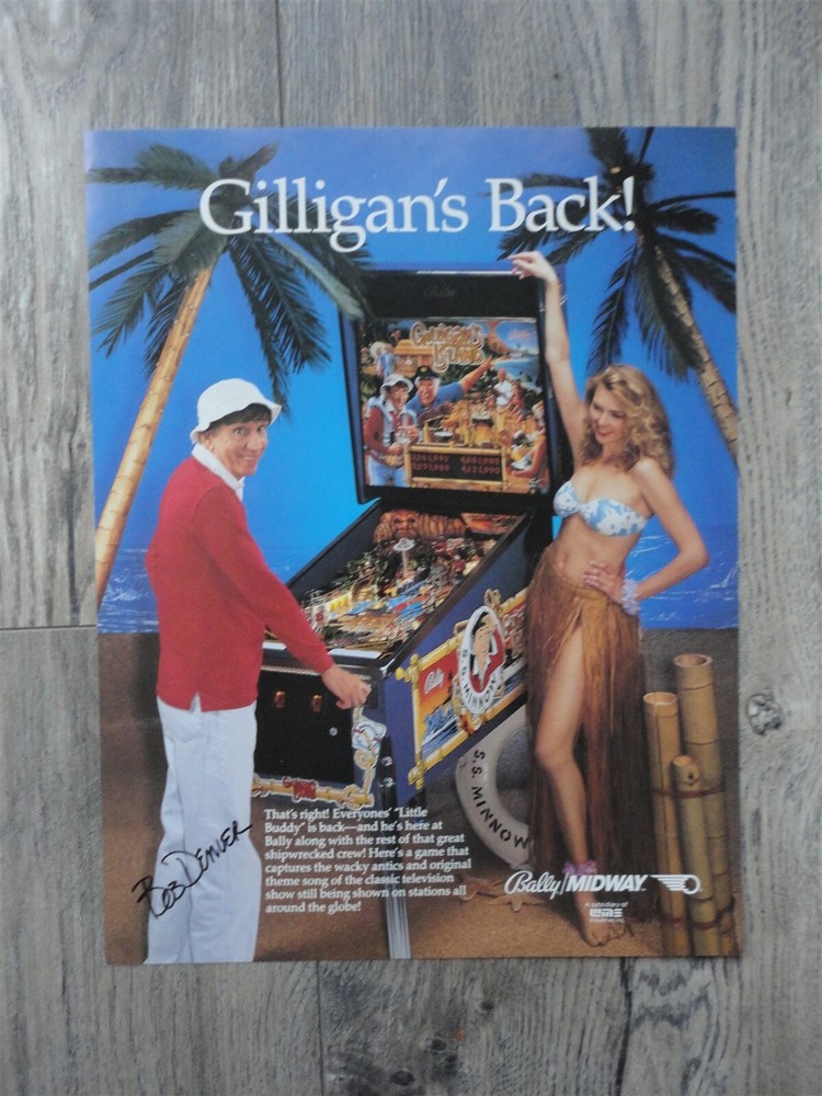 Gilligan's Island Pinball Machine Flyer Bally Original Brochure