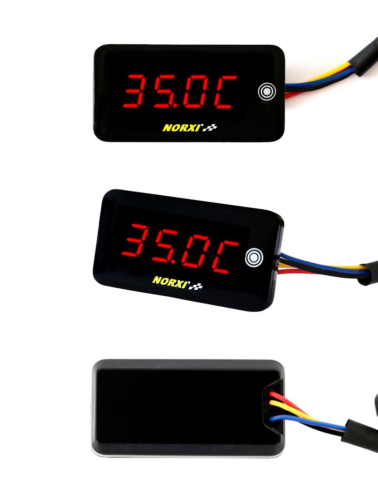 Automatic Water Temp Thermomete Voltage Time NORXI LED Display adapter 18MM