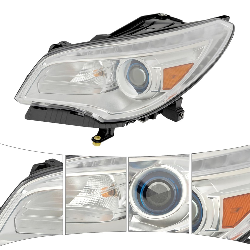 2013-2017 Enclave HID 车头灯左发球杆黑色透明镜头带 LED DRL