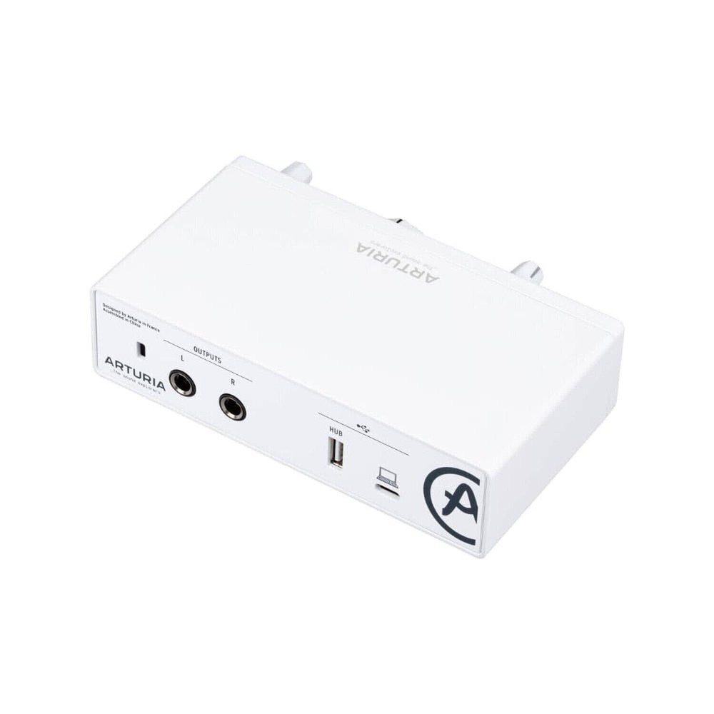 Arturia MiniFuse 1 USB Audio Interface, White Bundle with Pig Hog ..-OPEN BOX