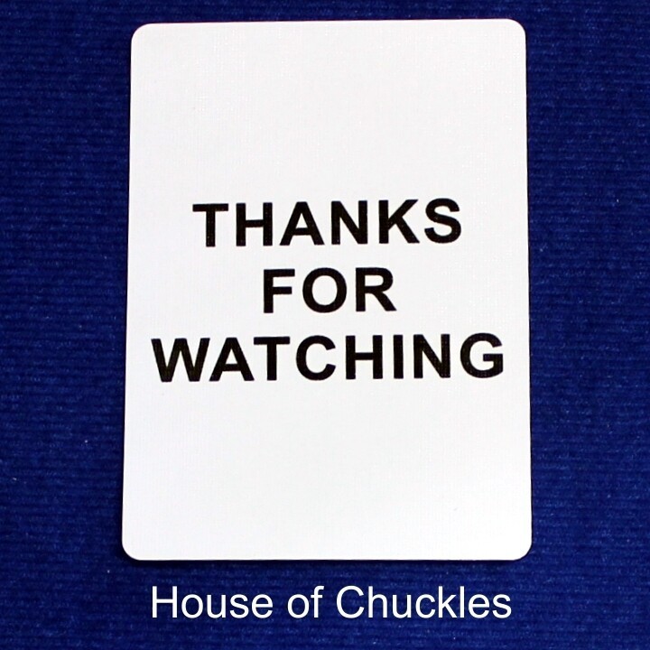 Thanks For Watching, Bicycle Printed Gaff Card, Red