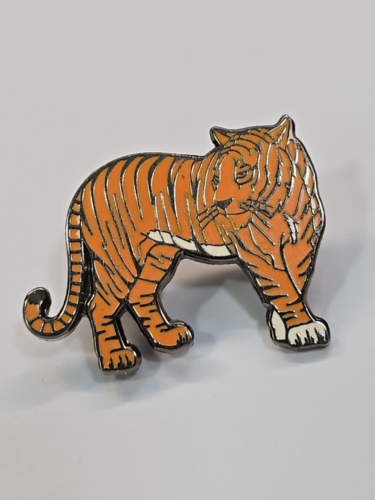 Tiger Orange & Black Lapel Pin