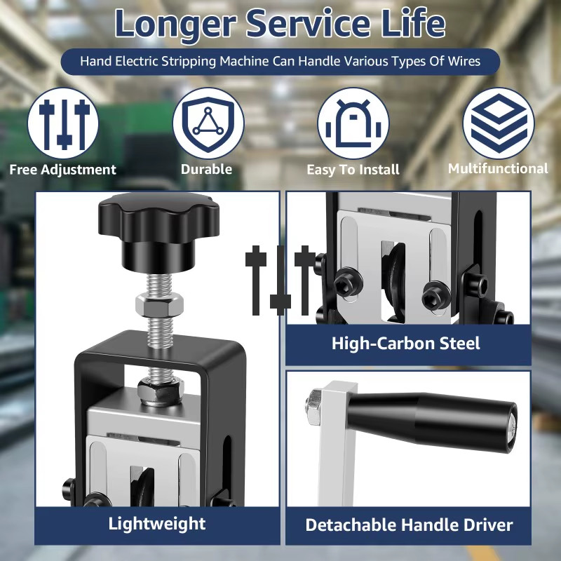 1-70Mm Wire Stripper Manual/Drill Powered Wire Stripping Tool Portable Copper Sc