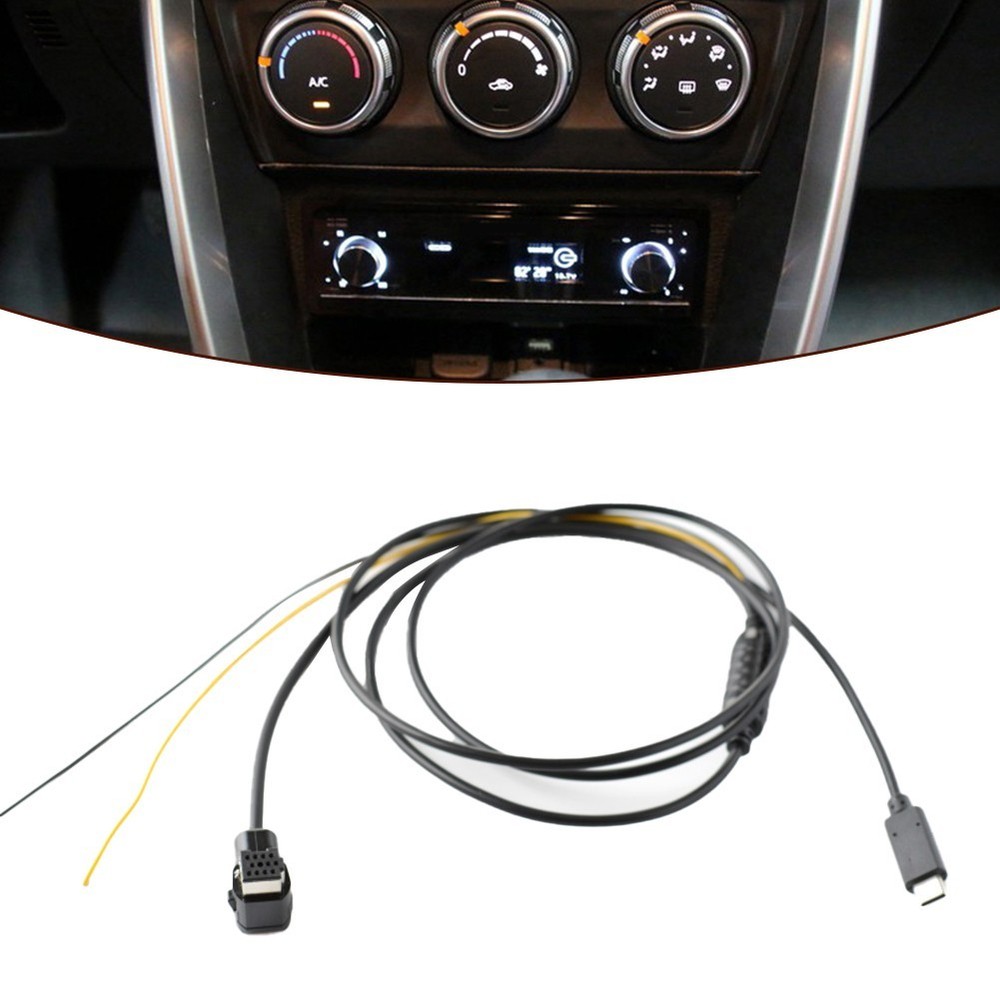 For Pioneer Audio CD Player TYPEC Audio Input Cable AUX Audio+Charging Cable