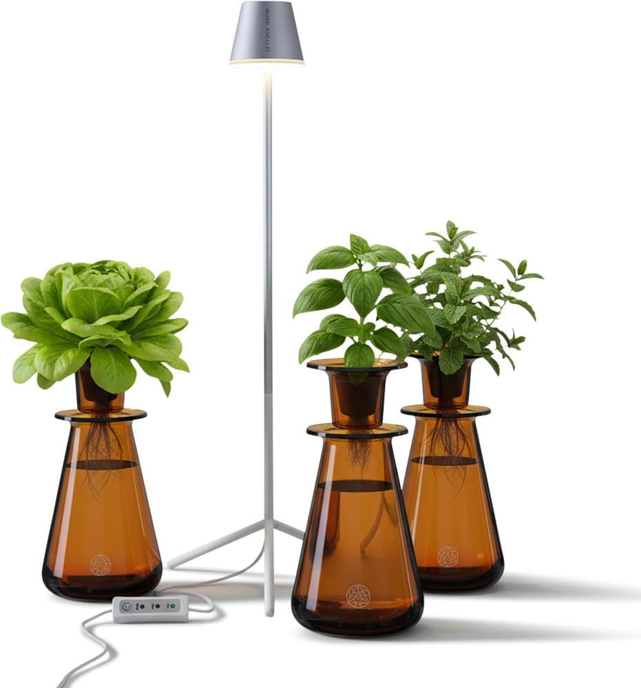 Counterstand Set, Herb Grower Indoor Kit with LED Light - Space-Saving Hydroponi