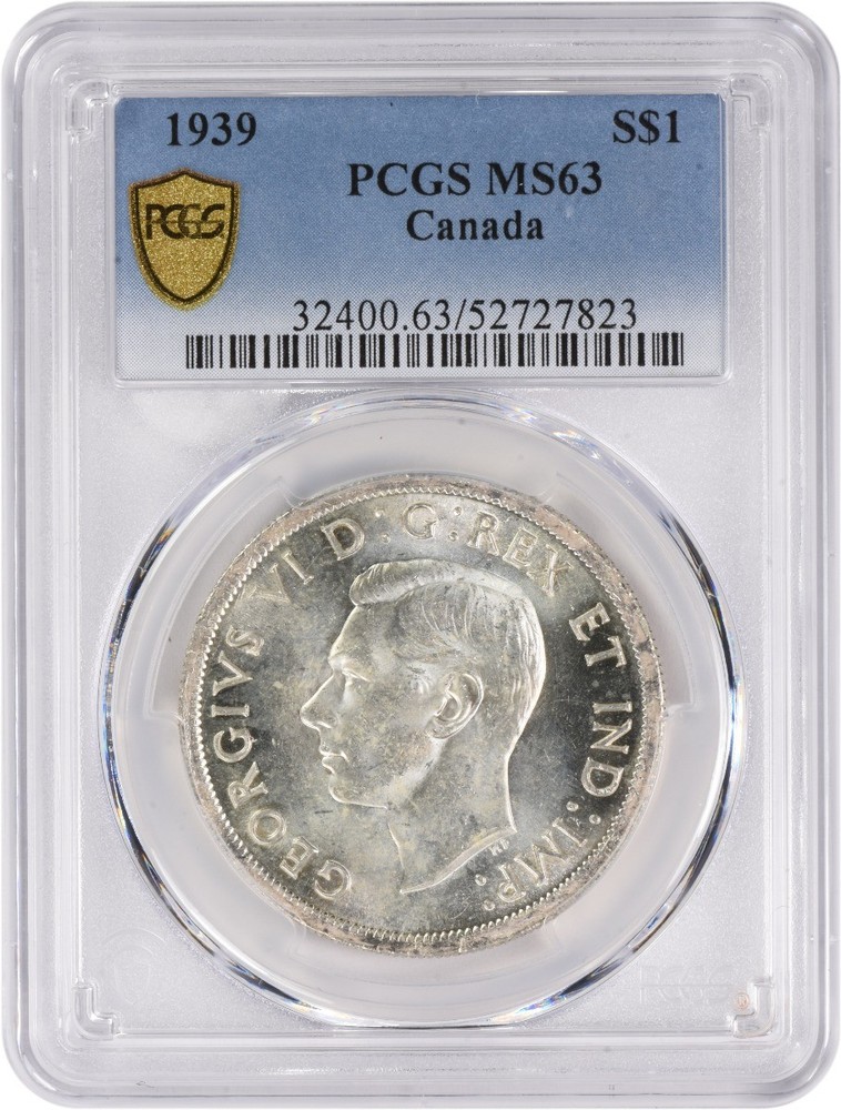 1939 Canada 1 Dollar KM38 MS63 PCGS