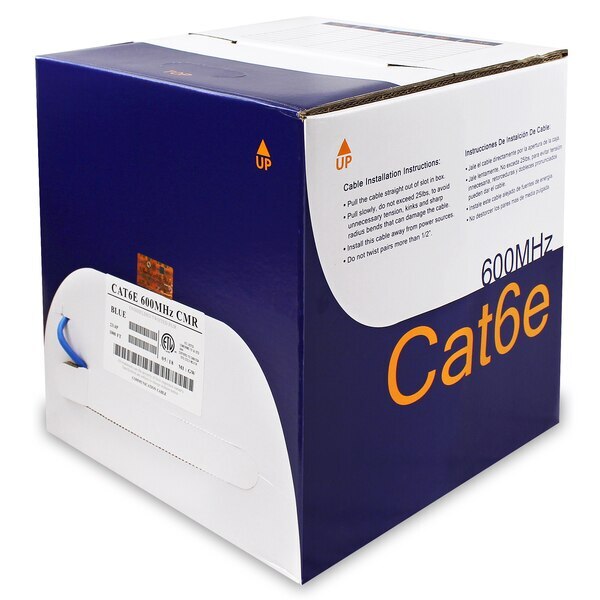 BESTLINK NETWARE 101000BL CAT6 Solid Wire Bulk CMR Cable- 1000ft- Blue