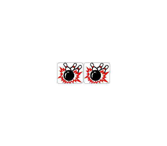 Bally Strikes And Spares Pinball Machine Spinner Decal Set
