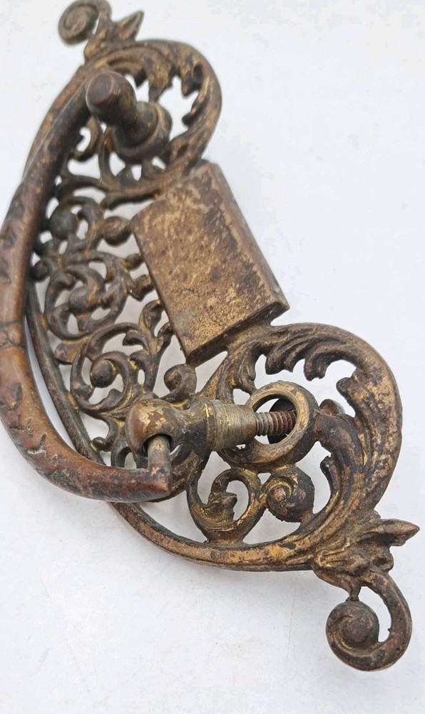 Antique Drop Bail Pull Drawer Cabinet Cupboard Handle Ornate Eastlake Hardware