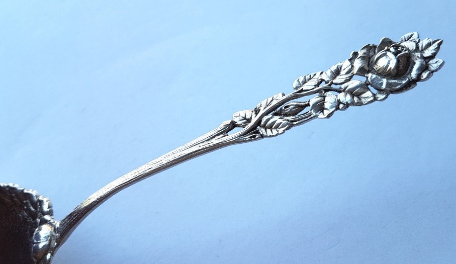 Large Serving Spoon/ Cream Spoon, Hildesheimer Rose, 800 Silver K862