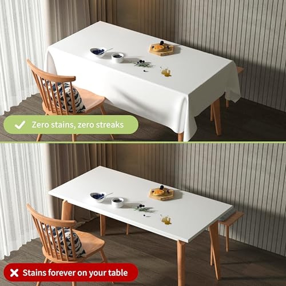 URMONA Plastic Tablecloth Disposable, 4 Pcs - 54" x 72" Table Cloth Rectangle...