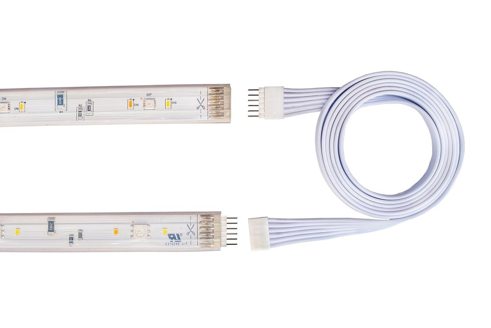 Durable 3.3ft Lightstrip Extension Cable for Philips Hue/WiZ - 6-Pin, 2-Pack