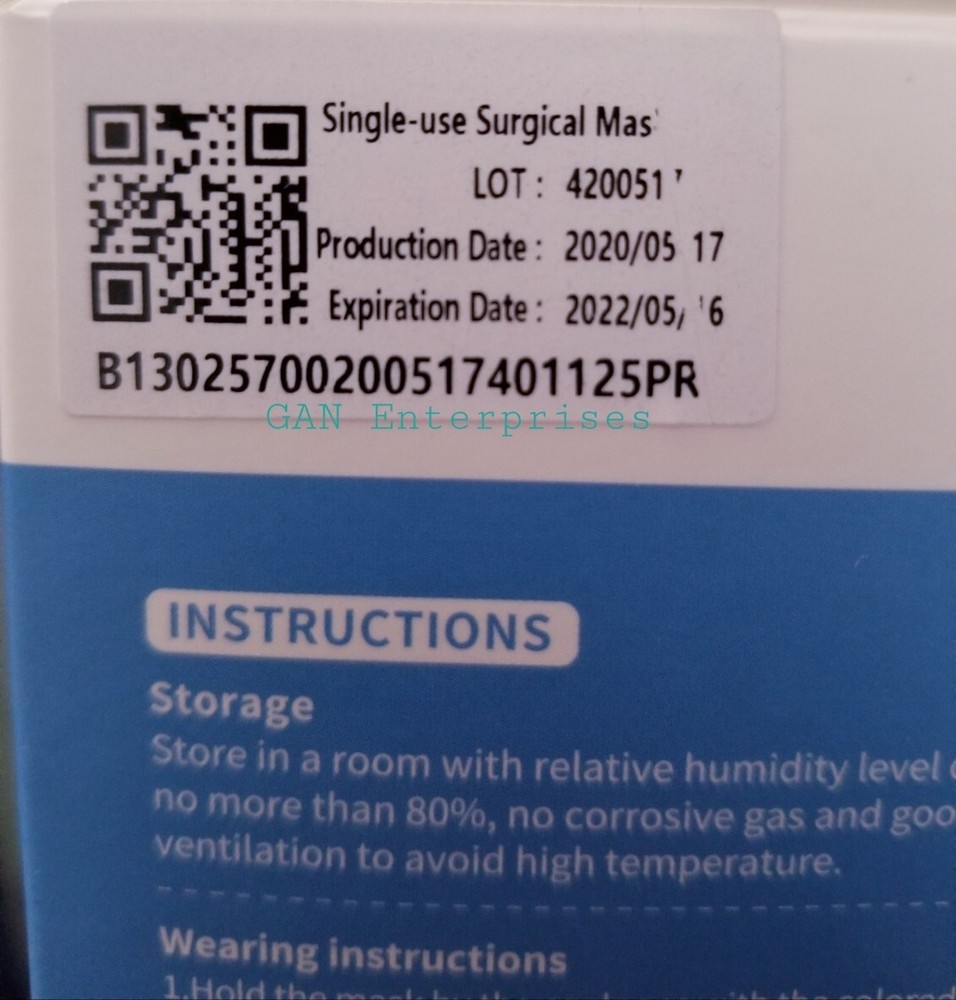 BYD CARE SURGICAL MASK, 10 COUNT inside ONE sealed pack