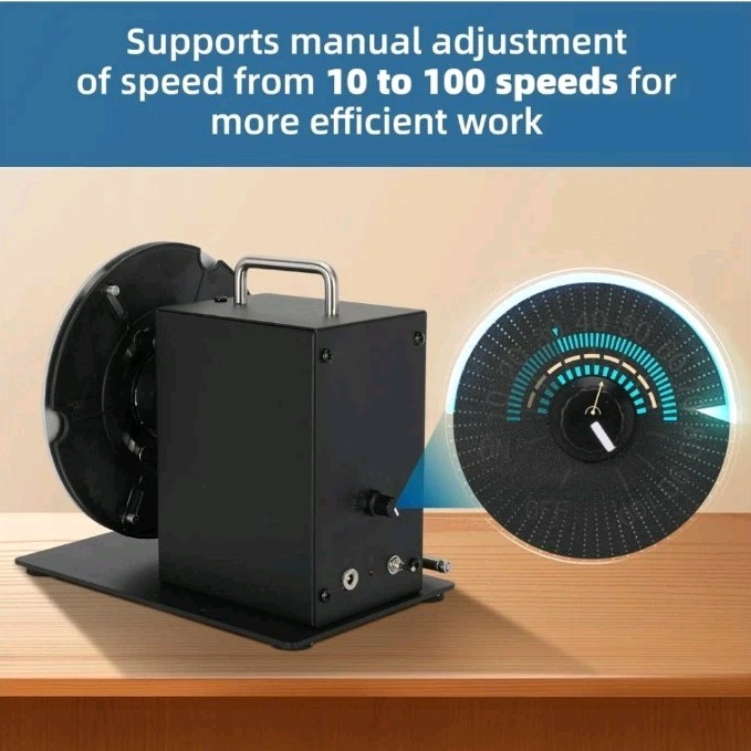 Automatic Label Rewinder, Supports 1", 1.5", 3" Core Holder, Adjustable Speed