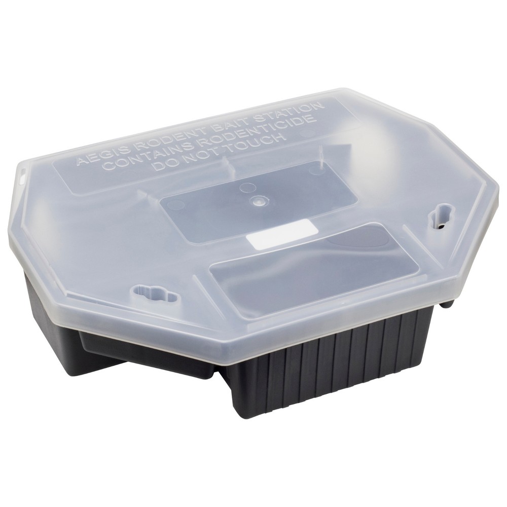 Rat Mouse Control Station with Clear Lid ( 6 Pack ) Aegis Rat Stations Rat Box
