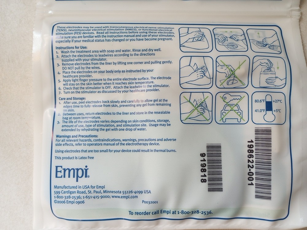 Empi Premium Electrodes 2" Round Electrodes - 4/pack (one pack)