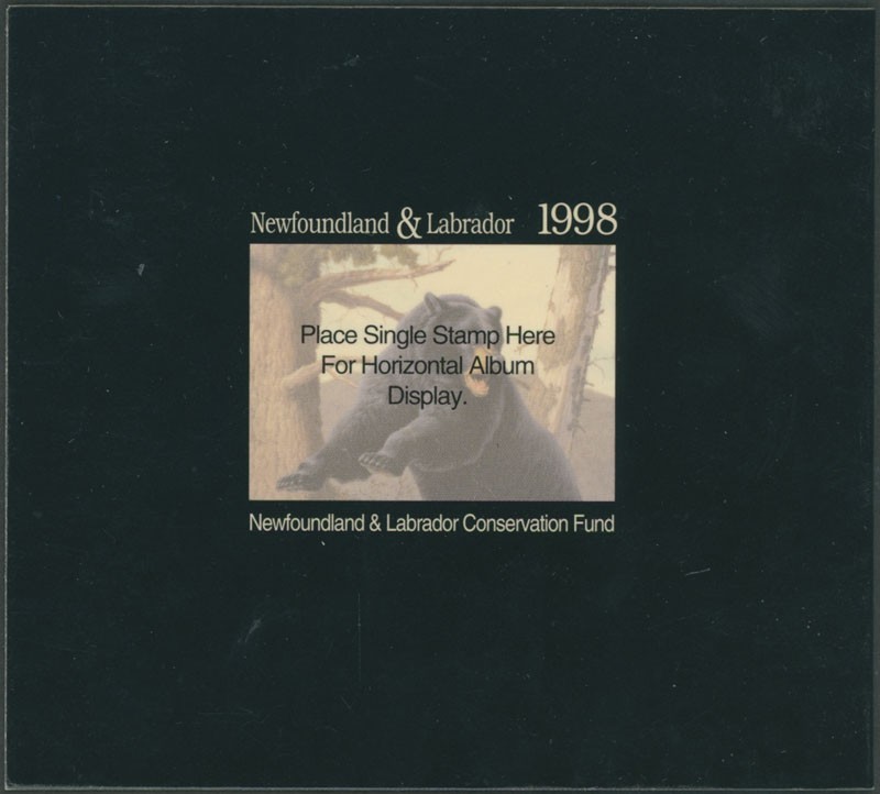 1998 CANADA-NEWFOUNDLAND & LABRADOR. CONSERVATION, BLACK BEAR, VD.#NLW5