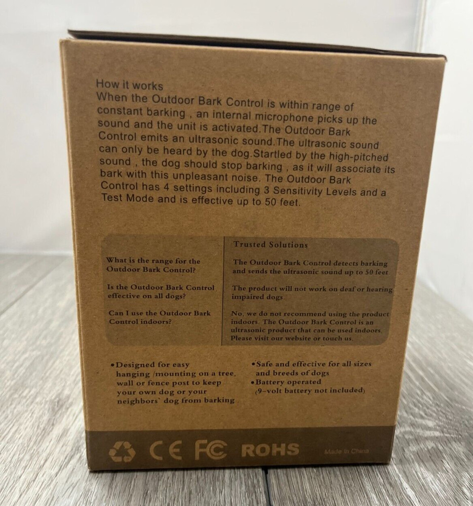 CSB10 / CSB12 Outdoor Sonic Bark Control Device, 50 FT Range, Assorted Design