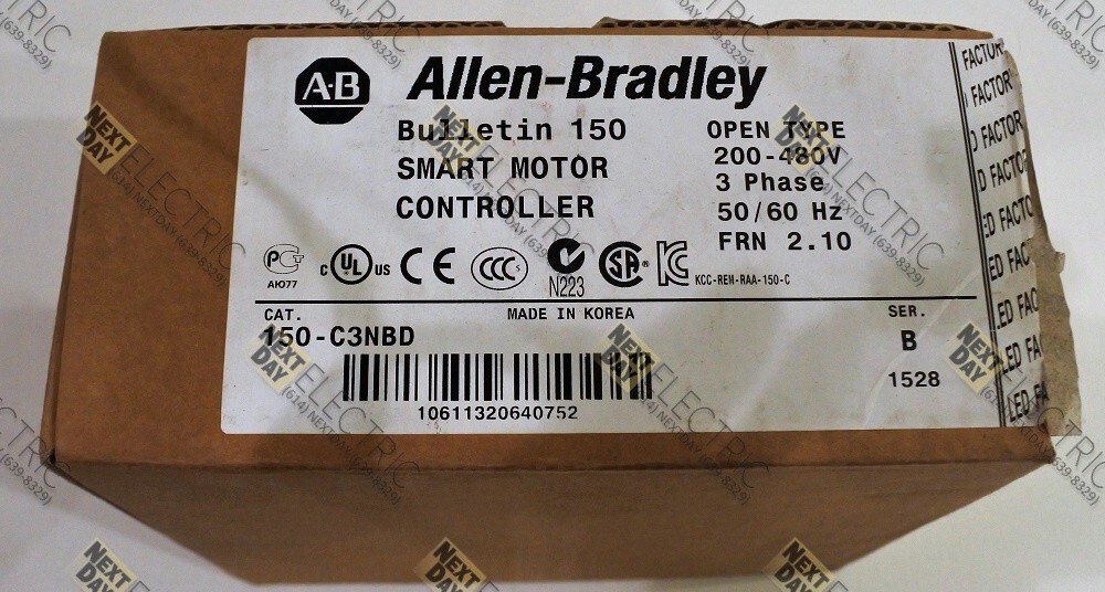 Allen Bradley, 150-C3NBD, Smart Motor Controller Soft Start Starter 5.2a