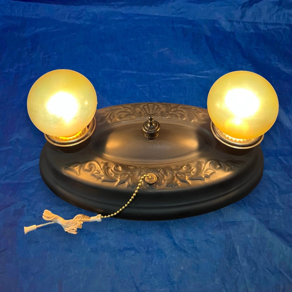 Pair Flush Mount Fixtures Gothic Antique Lights Great 51C