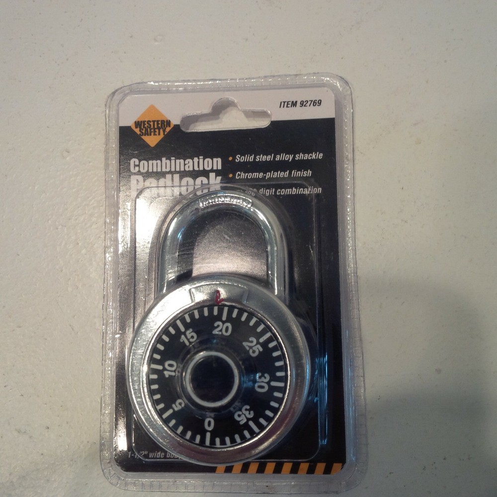 Western Safety combination padlock
